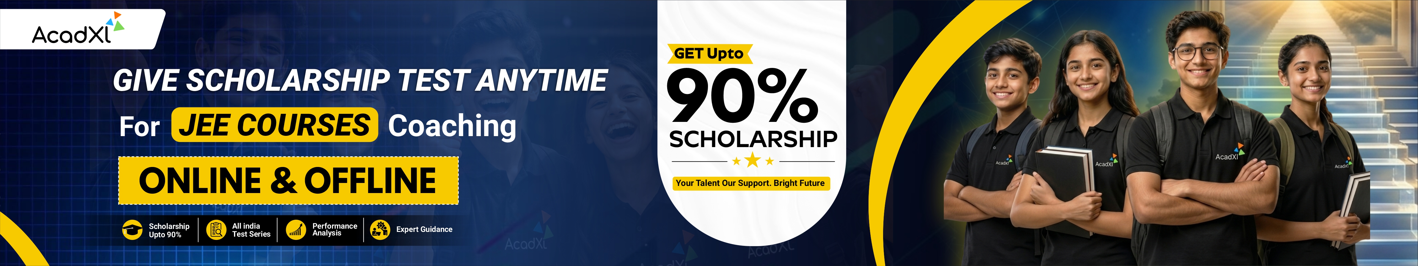 AcadXL Scholarship Test - Get up to 90% Scholarship
